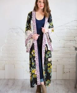 Gigio Cameron Color Block Kimono (GHG-L)