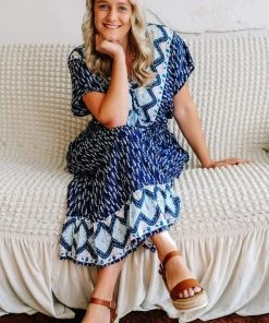 GiGio Apparel My New Friend Blue Maxi Dress