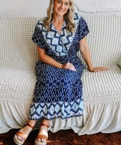 GiGio Apparel My New Friend Blue Maxi Dress