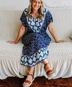 GiGio Apparel My New Friend Blue Maxi Dress