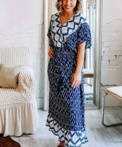 GiGio Apparel My New Friend Blue Maxi Dress