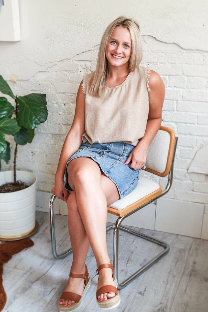 GiGio Kennedy Kelly Raw Hem Tank Apparel 2 GiGio Kennedy Kelly Raw Hem Tank Apparel