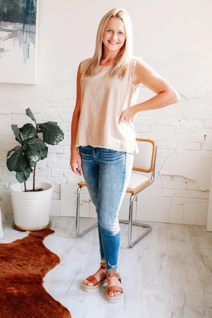 GiGio Kennedy Kelly Raw Hem Tank Apparel 4 GiGio Kennedy Kelly Raw Hem Tank Apparel