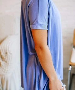 GiGio Apparel Aspire To Inspire Dusty Blue Top
