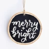 Greater Joy Designs Wood Slice Ornament - Merry & Bright Gifts