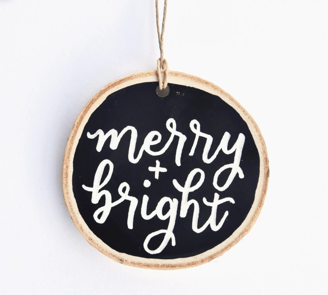 Greater Joy Designs Wood Slice Ornament - Merry & Bright Gifts 1 Greater Joy Designs Wood Slice Ornament - Merry & Bright Gifts
