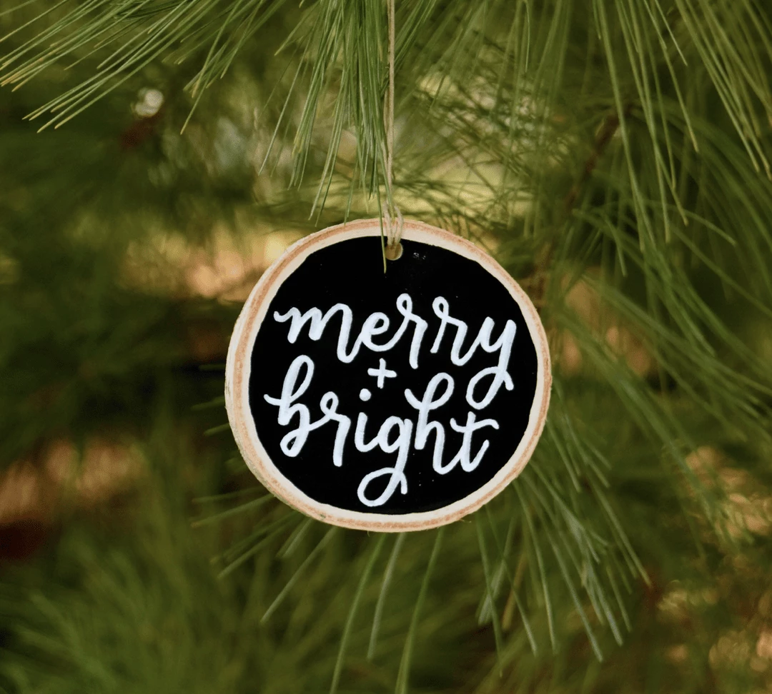 Greater Joy Designs Wood Slice Ornament - Merry & Bright Gifts 2 Greater Joy Designs Wood Slice Ornament - Merry & Bright Gifts