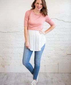 Grey House Goods Tops Color Block Nursing Top