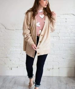 Grey House Goods Double Heart Printed Top Apparel