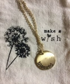 Grey House Goods Round Blessed Necklace Jewelry + Handbags + Accessories