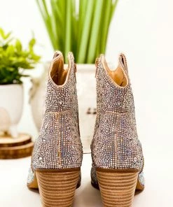 Apparel Matisse Harlow Rhinestone Bootie In Clear