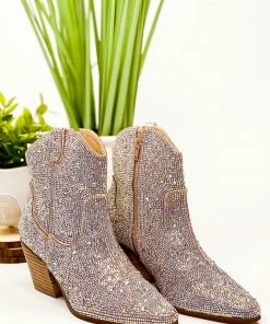 Apparel Matisse Harlow Rhinestone Bootie In Clear