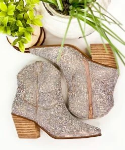 Grey House Goods Sales Shop 4 Apparel Matisse Harlow Rhinestone Bootie In Clear