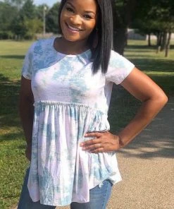 Boutique Simplified Hint Of Paisley Tie Dye Babydoll Top 9 Boutique Simplified Hint Of Paisley Tie Dye Babydoll Top