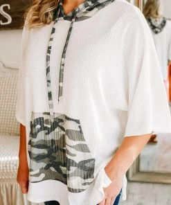 Hopely Apparel Carolina Camo Kangaroo Pouch Top