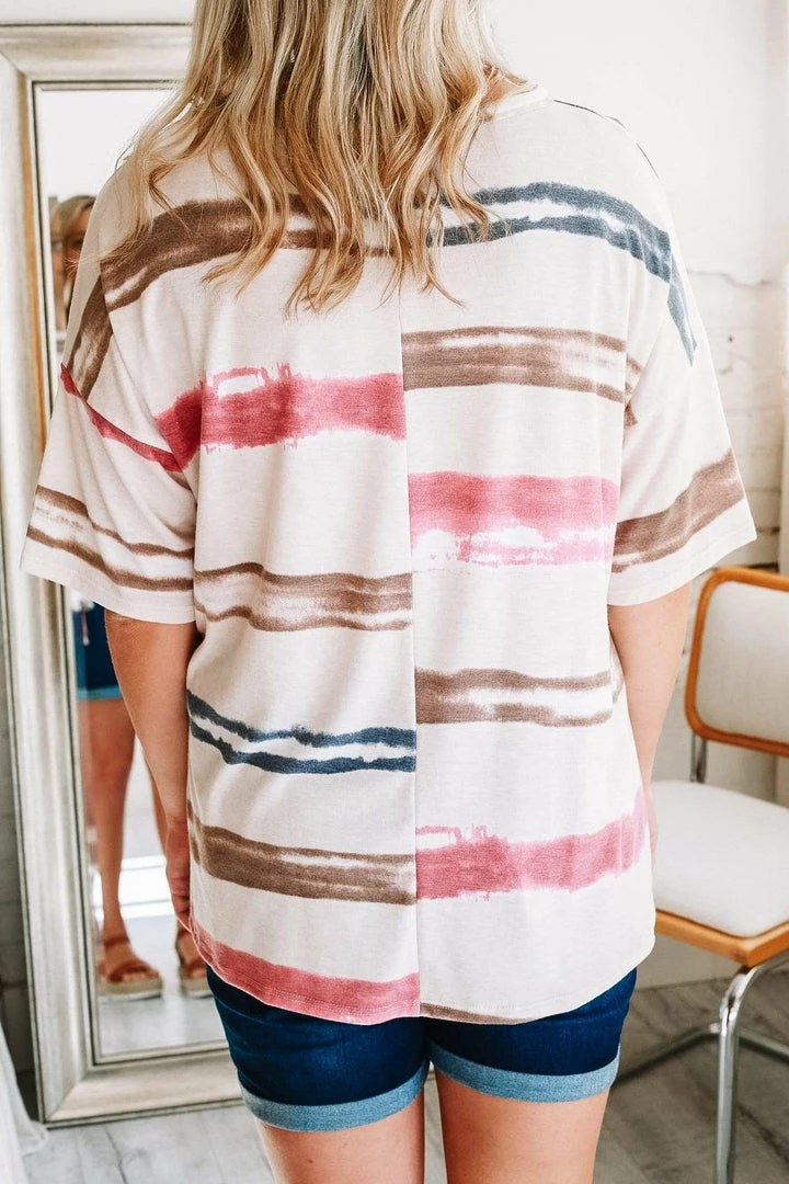 Hopely Apparel Kennedy Painterly Stripe Top 4 Hopely Apparel Kennedy Painterly Stripe Top