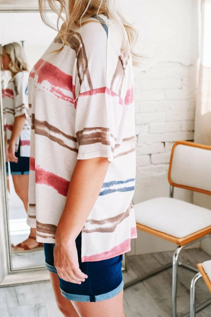 Hopely Apparel Kennedy Painterly Stripe Top 3 Hopely Apparel Kennedy Painterly Stripe Top