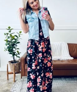 No Ship Drop Ship Short And Sweet Distressed Denim Vest By Risen 17 No Ship Drop Ship Short And Sweet Distressed Denim Vest By Risen