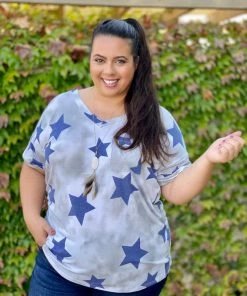 Boutique Simplified Hazy Skies Boyfriend Tee