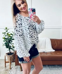 No Ship Drop Ship Mix It Up Ivory And Black Floral Top Apparel