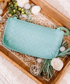 No Ship Drop Ship See You Soon Clutch In Sea Glass By Joy Susan Apparel