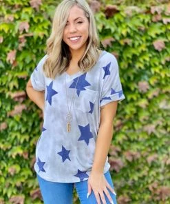 Boutique Simplified Hazy Skies Boyfriend Tee