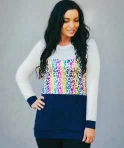 Boutique Simplified Shimmering Cheetah Long Sleeve