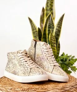 Corkys Imagine Sneaker In Beige Metallic Leopard Apparel