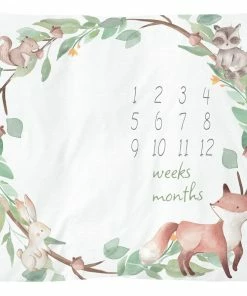 Itzy Ritzy *NEW* Cutie Captures™ Woodland Milestone Blanket Motherhood + Moments