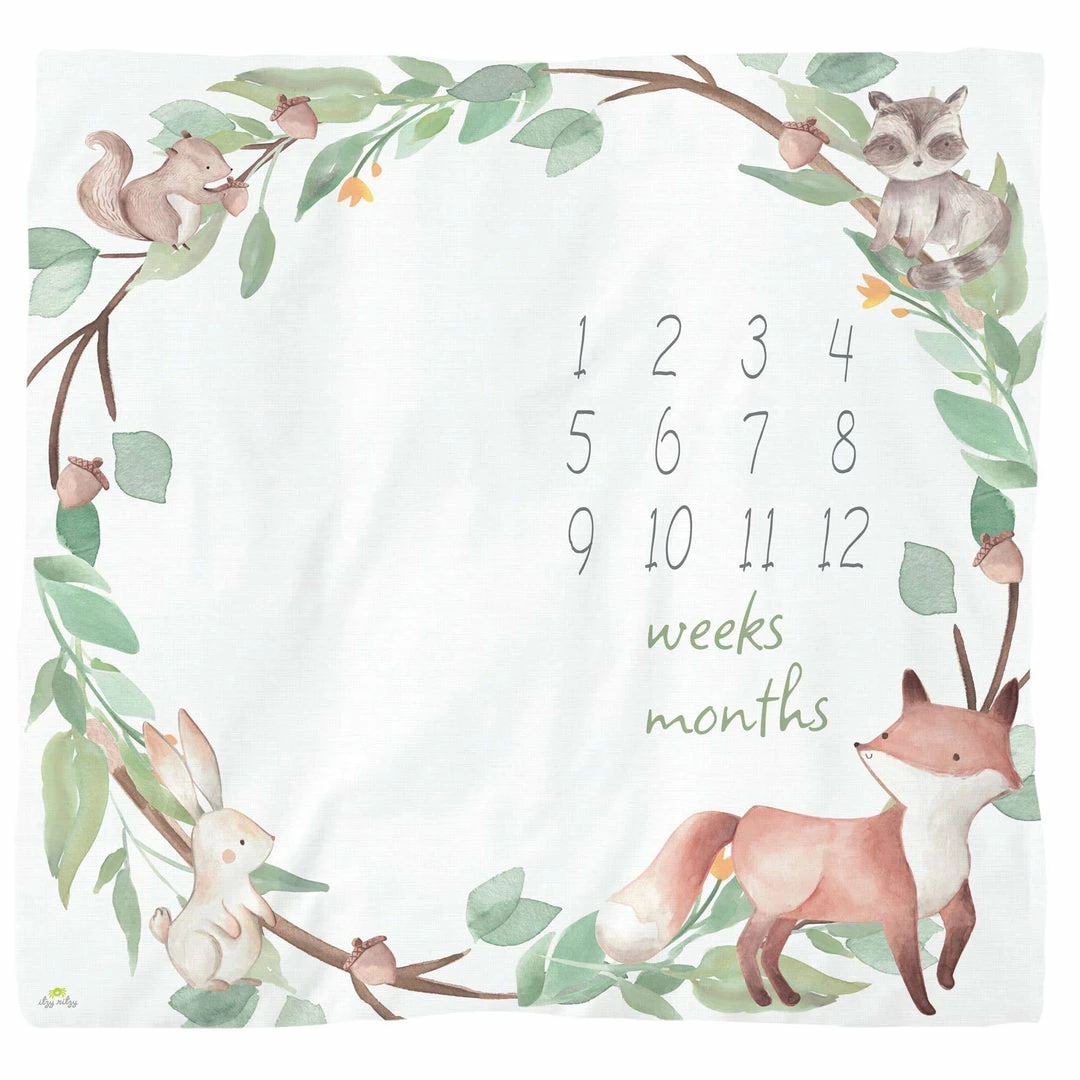 Itzy Ritzy *NEW* Cutie Captures™ Woodland Milestone Blanket Motherhood + Moments 2 Itzy Ritzy *NEW* Cutie Captures™ Woodland Milestone Blanket Motherhood + Moments