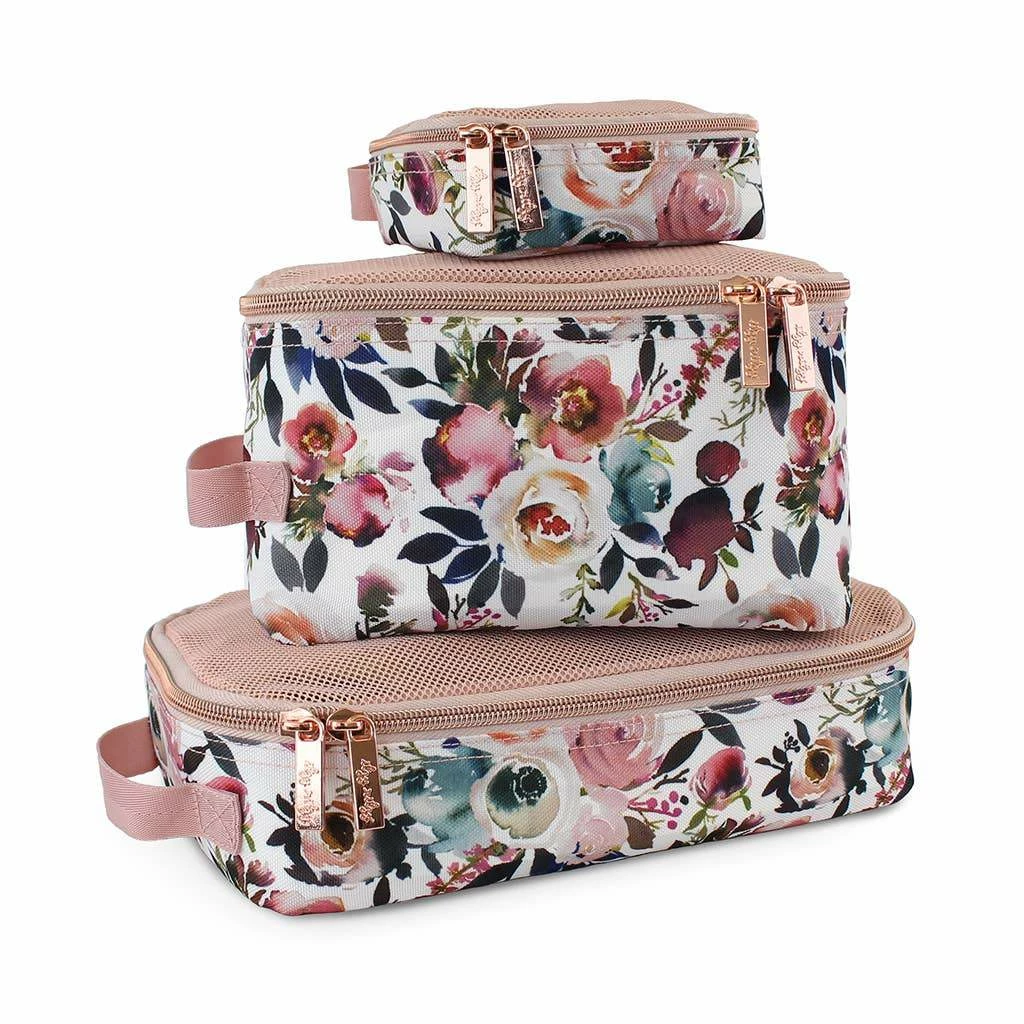 Itzy Ritzy Blush Floral Travel Diaper Bag Packing Cubes Motherhood + Moments 2 Itzy Ritzy Blush Floral Travel Diaper Bag Packing Cubes Motherhood + Moments