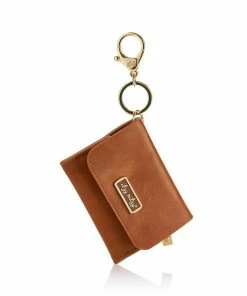 Itzy Ritzy NEW Cognac Itzy Mini Wallet™ Card Holder & Key Chain Charm