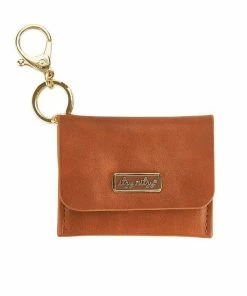 Itzy Ritzy NEW Cognac Itzy Mini Wallet™ Card Holder & Key Chain Charm