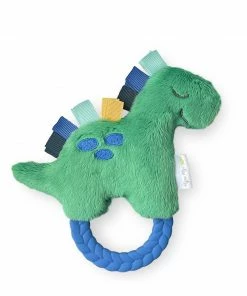 Itzy Ritzy NEW Dino Ritzy Rattle Pal™ Plush Rattle Pal With Teether
