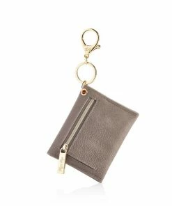 Itzy Ritzy NEW Taupe Itzy Mini Wallet™ Card Holder & Key Chain Charm Apparel
