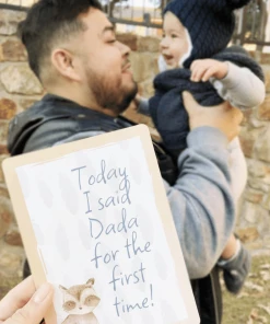 Itzy Ritzy Motherhood + Moments Woodland Itzy Moments™ Double-Sided Milestone Cards