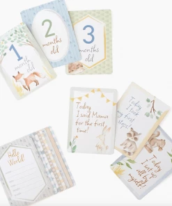 Itzy Ritzy Motherhood + Moments Woodland Itzy Moments™ Double-Sided Milestone Cards