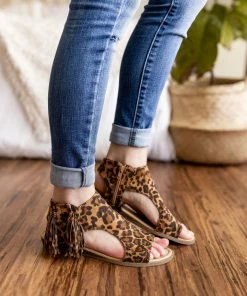 Shoes Not Rated Jas Sandals In Leopard
