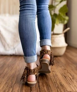 Shoes Not Rated Jas Sandals In Leopard