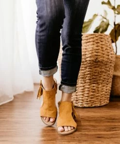 Not Rated Jas Sandals In Mustard Apparel