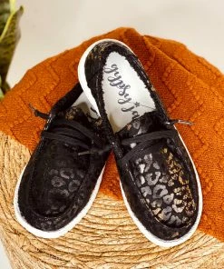 Apparel Gypsy Jazz Jazzy Sneaker In Black Leopard