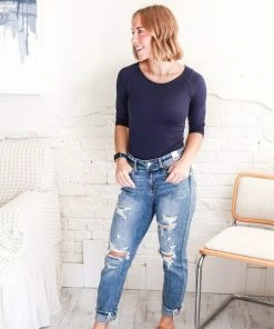 Apparel Feelin' Fine Mid-rise Destroyed Judy Blue Boyfriend