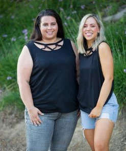 Boutique Simplified Criss Cross You Don't Stop - Black