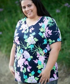 Boutique Simplified Digital Floral Short Sleeve Top 10 Boutique Simplified Digital Floral Short Sleeve Top