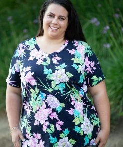 Boutique Simplified Digital Floral Short Sleeve Top 11 Boutique Simplified Digital Floral Short Sleeve Top