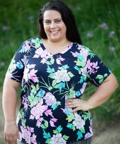 Boutique Simplified Digital Floral Short Sleeve Top 13 Boutique Simplified Digital Floral Short Sleeve Top