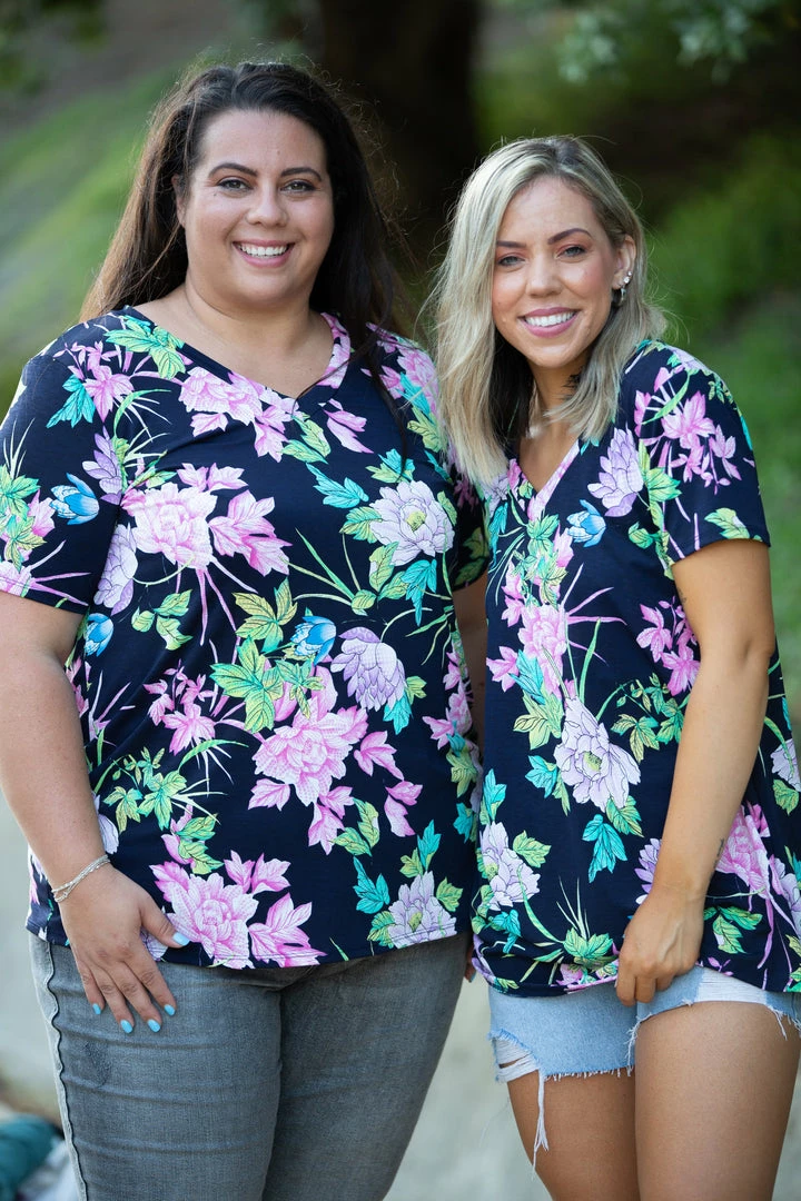 Boutique Simplified Digital Floral Short Sleeve Top 8 Boutique Simplified Digital Floral Short Sleeve Top