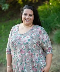 Boutique Simplified Cappuccino Floral 3/4 Sleeve Top 10 Boutique Simplified Cappuccino Floral 3/4 Sleeve Top