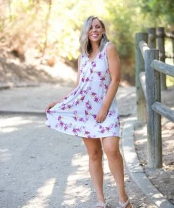 Boutique Simplified Burgundy Delight Swing Dress