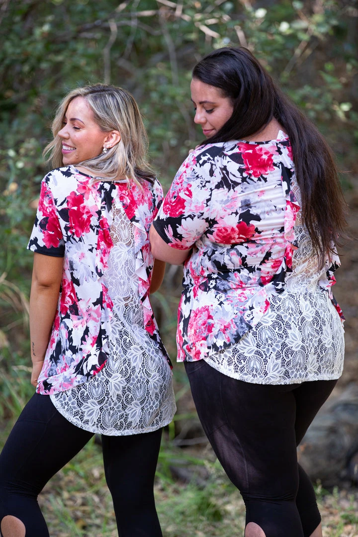 Boutique Simplified Time For Change Ruffled Lace Top 1 Boutique Simplified Time For Change Ruffled Lace Top